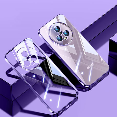 Funda Silicona Ultrafina Carcasa Transparente H01 para Huawei Honor Magic5 5G Morado