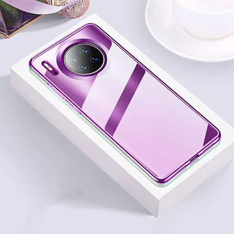 Funda Silicona Ultrafina Carcasa Transparente H01 para Huawei Mate 30 Morado