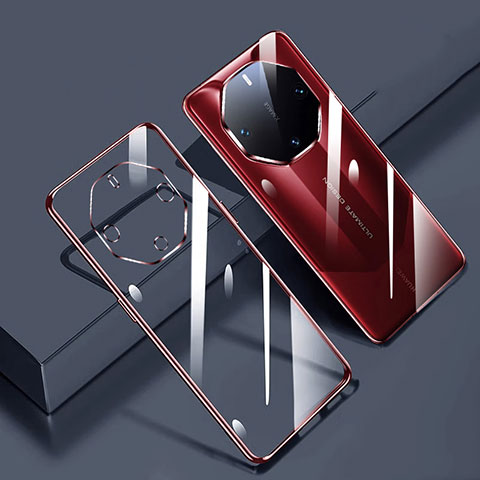 Funda Silicona Ultrafina Carcasa Transparente H01 para Huawei Mate 60 RS Ultimate Rojo