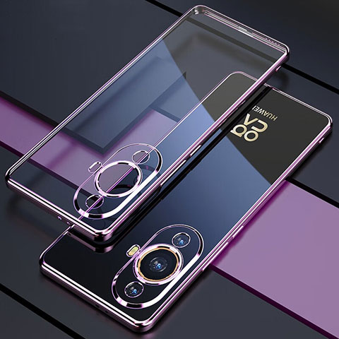 Funda Silicona Ultrafina Carcasa Transparente H01 para Huawei Nova 11 Morado