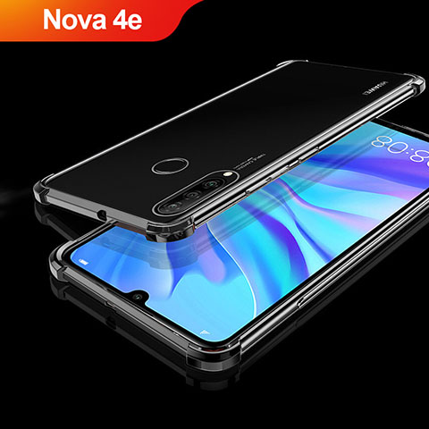 Funda Silicona Ultrafina Carcasa Transparente H01 para Huawei Nova 4e Negro