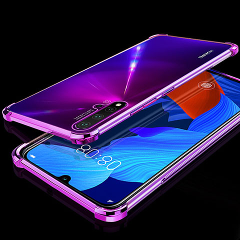 Funda Silicona Ultrafina Carcasa Transparente H01 para Huawei Nova 5 Pro Morado