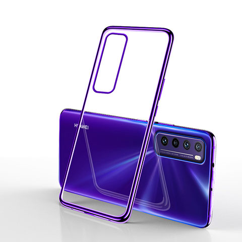 Funda Silicona Ultrafina Carcasa Transparente H01 para Huawei Nova 7 5G Morado