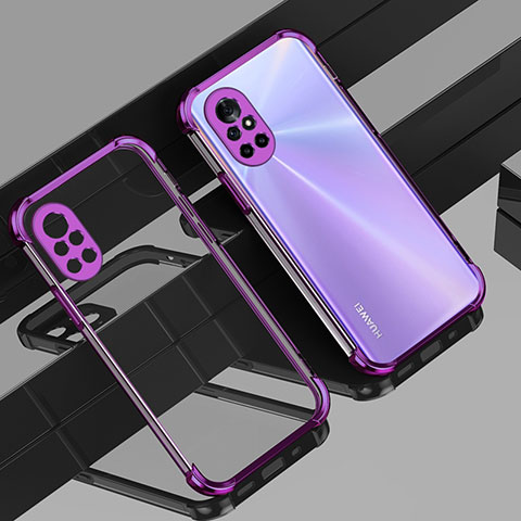 Funda Silicona Ultrafina Carcasa Transparente H01 para Huawei Nova 8 5G Morado