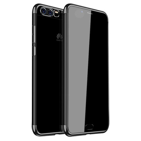 Funda Silicona Ultrafina Carcasa Transparente H01 para Huawei P10 Plus Negro