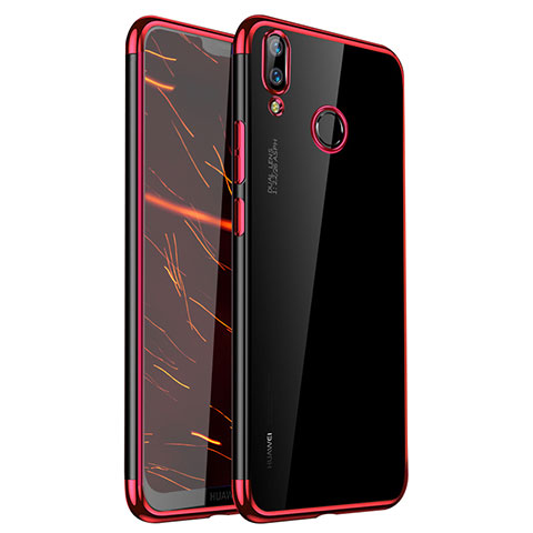 Funda Silicona Ultrafina Carcasa Transparente H01 para Huawei P20 Lite Rojo