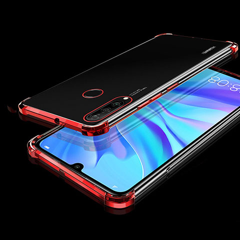 Funda Silicona Ultrafina Carcasa Transparente H01 para Huawei P30 Lite Rojo