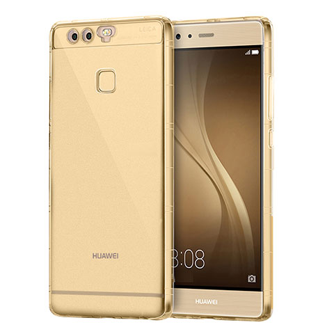 Funda Silicona Ultrafina Carcasa Transparente H01 para Huawei P9 Plus Oro