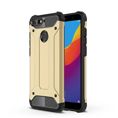 Funda Silicona Ultrafina Carcasa Transparente H01 para Huawei Y6 Prime (2018) Oro