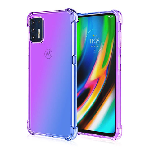 Funda Silicona Ultrafina Carcasa Transparente H01 para Motorola Moto G9 Plus Morado