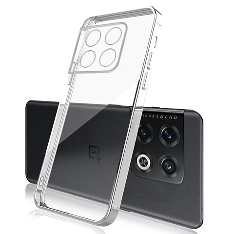 Funda Silicona Ultrafina Carcasa Transparente H01 para OnePlus 10 Pro 5G Plata