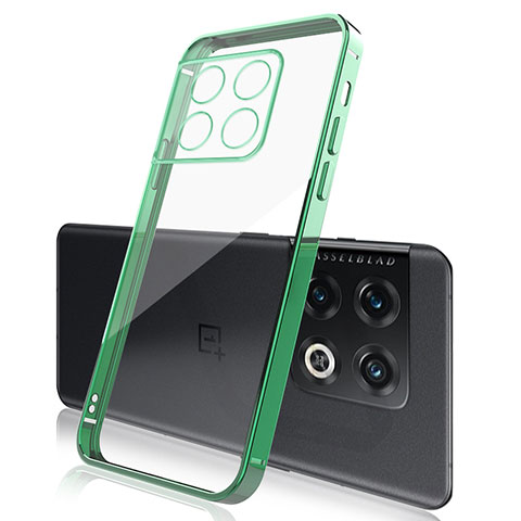 Funda Silicona Ultrafina Carcasa Transparente H01 para OnePlus 10 Pro 5G Verde