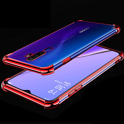 Funda Silicona Ultrafina Carcasa Transparente H01 para Oppo A11 Rojo