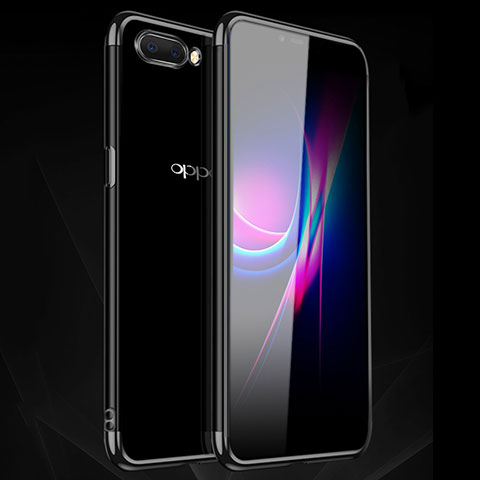 Funda Silicona Ultrafina Carcasa Transparente H01 para Oppo A12e Negro