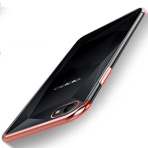 Funda Silicona Ultrafina Carcasa Transparente H01 para Oppo A3 Oro Rosa