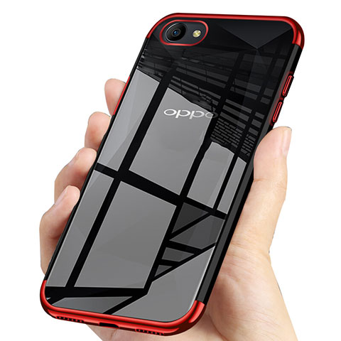 Funda Silicona Ultrafina Carcasa Transparente H01 para Oppo A3 Rojo