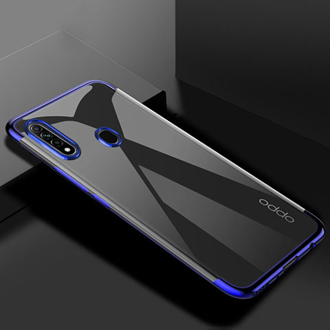 Funda Silicona Ultrafina Carcasa Transparente H01 para Oppo A31 Azul