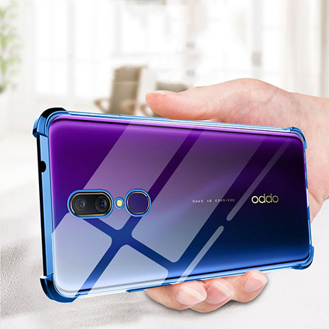 Funda Silicona Ultrafina Carcasa Transparente H01 para Oppo A9X Azul