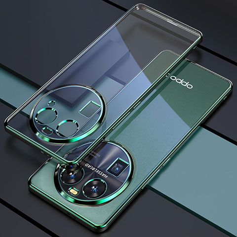 Funda Silicona Ultrafina Carcasa Transparente H01 para Oppo Find X6 5G Verde