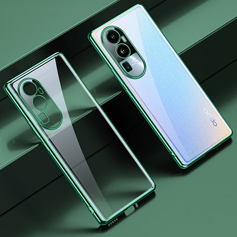 Funda Silicona Ultrafina Carcasa Transparente H01 para Oppo Reno10 Pro+ Plus 5G Verde