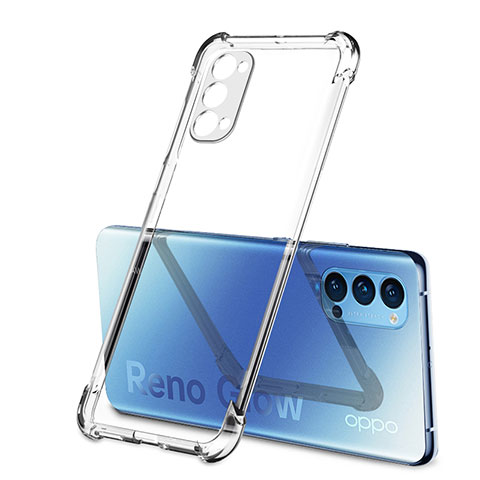 Funda Silicona Ultrafina Carcasa Transparente H01 para Oppo Reno4 Pro 5G Claro