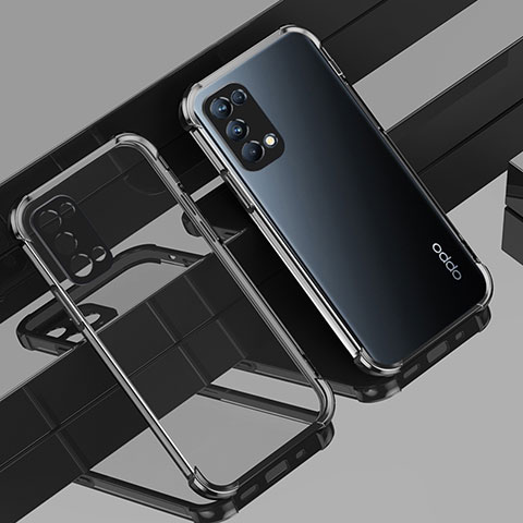 Funda Silicona Ultrafina Carcasa Transparente H01 para Oppo Reno5 Pro 5G Negro