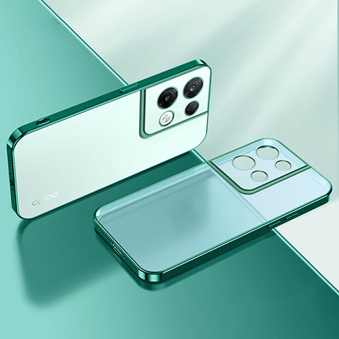 Funda Silicona Ultrafina Carcasa Transparente H01 para Oppo Reno8 Pro 5G Verde