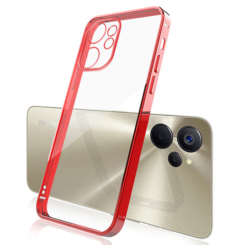 Funda Silicona Ultrafina Carcasa Transparente H01 para Realme 10T 5G Rojo