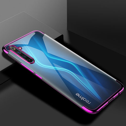 Funda Silicona Ultrafina Carcasa Transparente H01 para Realme 6 Pro Morado