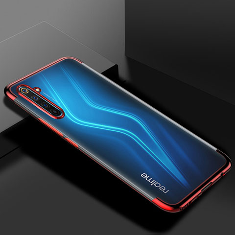 Funda Silicona Ultrafina Carcasa Transparente H01 para Realme 6 Pro Rojo