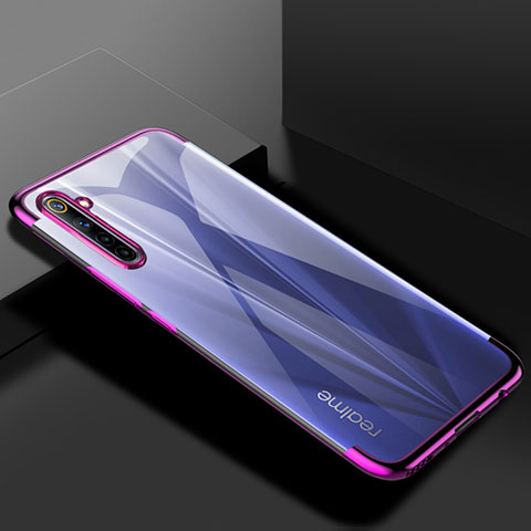 Funda Silicona Ultrafina Carcasa Transparente H01 para Realme 6s Morado