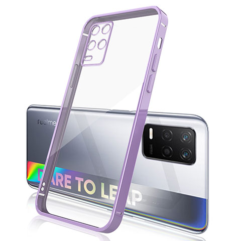 Funda Silicona Ultrafina Carcasa Transparente H01 para Realme 8 5G Morado