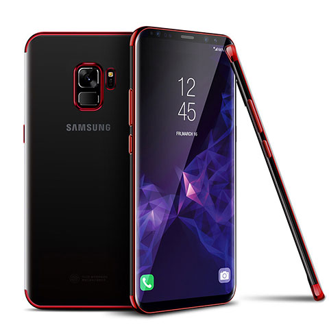 Funda Silicona Ultrafina Carcasa Transparente H01 para Samsung Galaxy S9 Rojo