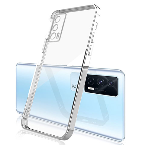 Funda Silicona Ultrafina Carcasa Transparente H01 para Vivo iQOO 7 India 5G Plata