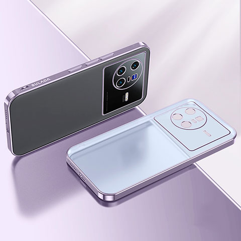 Funda Silicona Ultrafina Carcasa Transparente H01 para Vivo X80 5G Morado