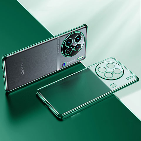 Funda Silicona Ultrafina Carcasa Transparente H01 para Vivo X90 Pro+ Plus 5G Verde