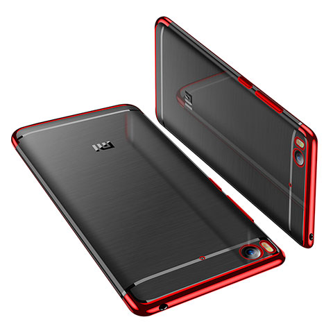 Funda Silicona Ultrafina Carcasa Transparente H01 para Xiaomi Mi 5S 4G Rojo