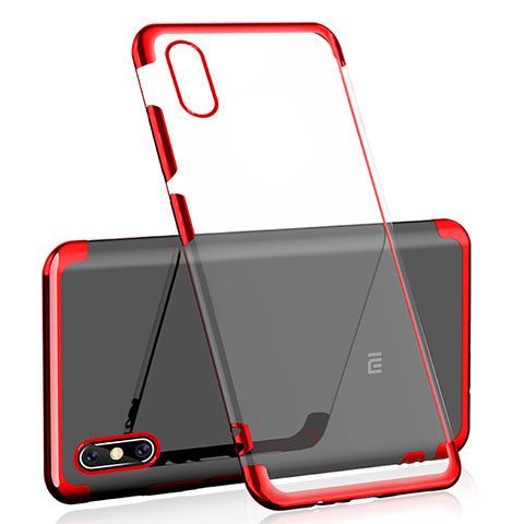 Funda Silicona Ultrafina Carcasa Transparente H01 para Xiaomi Mi 8 Explorer Rojo