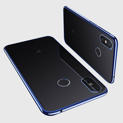 Funda Silicona Ultrafina Carcasa Transparente H01 para Xiaomi Mi Max 3 Azul