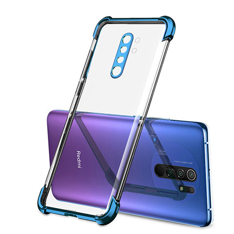 Funda Silicona Ultrafina Carcasa Transparente H01 para Xiaomi Redmi 9 Azul