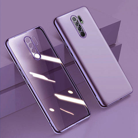 Funda Silicona Ultrafina Carcasa Transparente H01 para Xiaomi Redmi 9 Morado