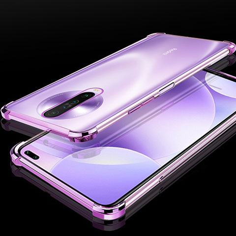 Funda Silicona Ultrafina Carcasa Transparente H01 para Xiaomi Redmi K30 4G Morado