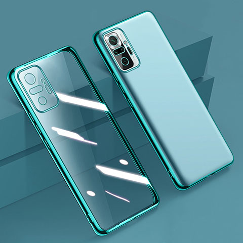 Funda Silicona Ultrafina Carcasa Transparente H01 para Xiaomi Redmi Note 10 Pro 4G Verde