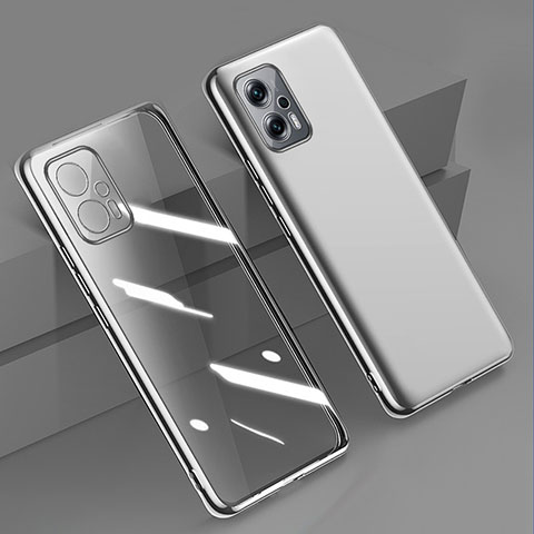 Funda Silicona Ultrafina Carcasa Transparente H01 para Xiaomi Redmi Note 12T Pro 5G Plata