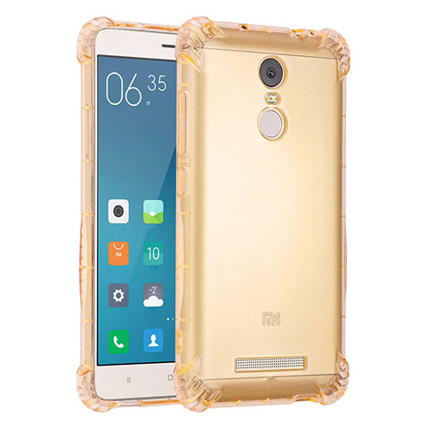Funda Silicona Ultrafina Carcasa Transparente H01 para Xiaomi Redmi Note 3 Oro