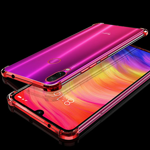 Funda Silicona Ultrafina Carcasa Transparente H01 para Xiaomi Redmi Note 7 Rojo