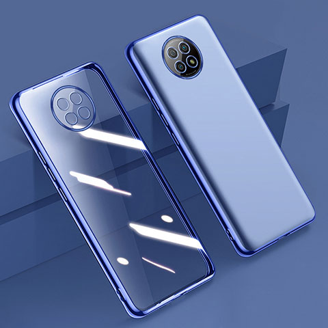 Funda Silicona Ultrafina Carcasa Transparente H01 para Xiaomi Redmi Note 9 5G Azul