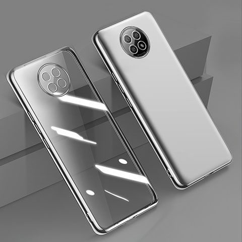Funda Silicona Ultrafina Carcasa Transparente H01 para Xiaomi Redmi Note 9T 5G Plata