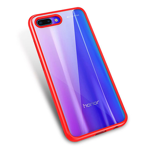 Funda Silicona Ultrafina Carcasa Transparente H02 para Huawei Honor 10 Rojo