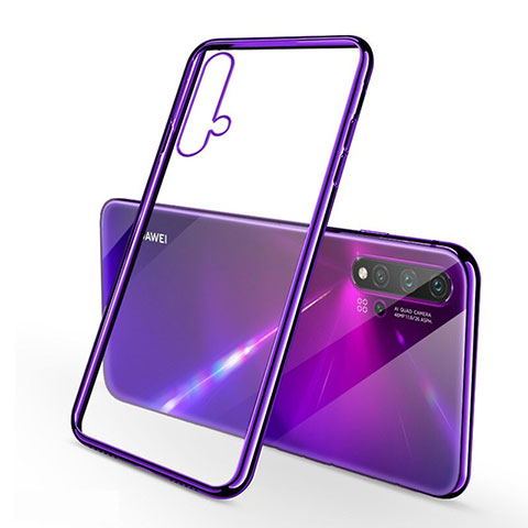 Funda Silicona Ultrafina Carcasa Transparente H02 para Huawei Nova 5 Morado